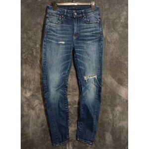 G Star Raw Arc 2.0 3D Mid Boyfriend Women's‎ Jeans Distressed Sz 27X32